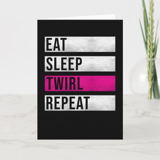 Baton Twirling Spruch Sport Twirl Kaart (Voorkant)