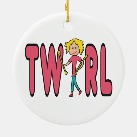 Baton Twirling Twirl Keramisch Ornament (Achterkant)