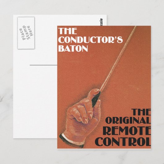 Baton van de geleider briefkaart (Voorkant / Achterkant)