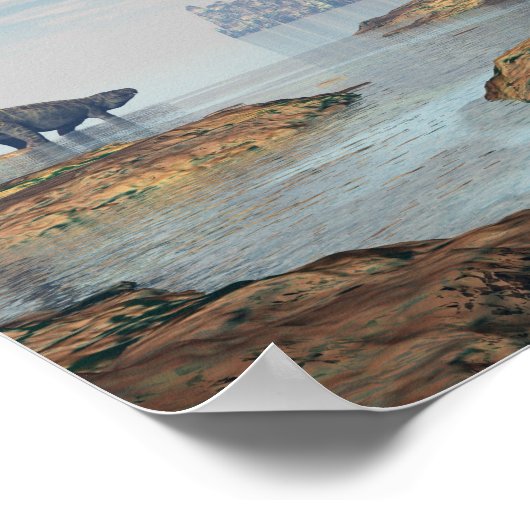 Batrachotomus dinosaurussen - 3D rendering Poster (Hoek)