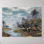Batrachotomus dinosaurussen - 3D rendering Poster (Voorkant)