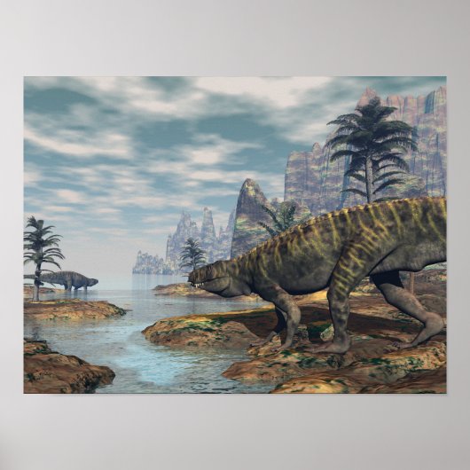 Batrachotomus dinosaurussen - 3D rendering Poster (Voorkant)