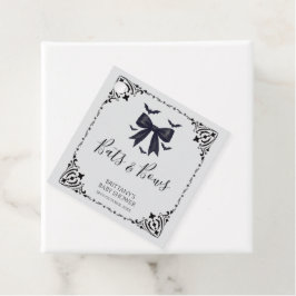 Bats and Bows Halloween Baby shower Bedankjes Labels