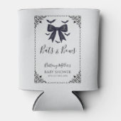 Bats and Bows Halloween Baby shower Gothic Blikjeskoeler (Voorkant)