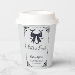Bats and Bows Halloween Baby shower Gothic Papieren Bekers
