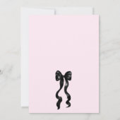 Bats and Bows Halloween Baby Shower Invitation Kaart (Achterkant)