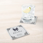 Bats and Bows Halloween Baby shower Kartonnen Onderzetters (Insitu)