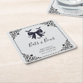 Bats and Bows Halloween Baby shower Kartonnen Onderzetters