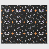 Bats And Jack-O-Lanterns Face Cadeaupapier (Vlak)