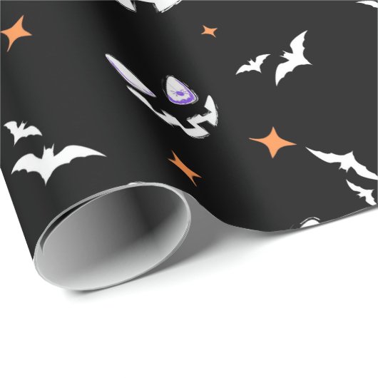 Bats And Jack-O-Lanterns Face Cadeaupapier (Rol Hoek)