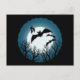 Bats and Trees Against the Moon Briefkaart