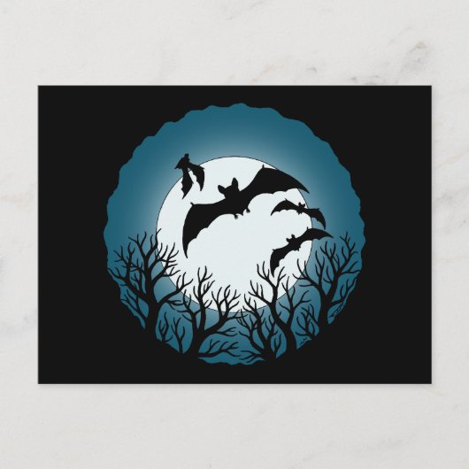 Bats and Trees Against the Moon Briefkaart (Voorkant)
