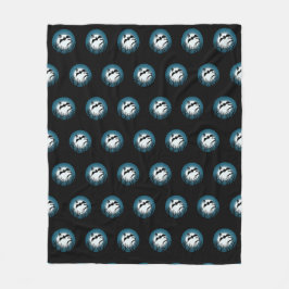 Bats and Trees Against the Moon Fleece Deken