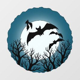 Bats and Trees Against the Moon Raamsticker