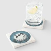 Bats and Trees Against the Moon Stenen Onderzetter (Zijkant)