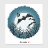 Bats and Trees Against the Moon Sticker (Vel)