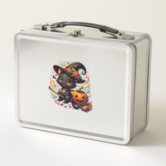 Bats Black Cat Witch Pet Wand Pumpkin Schattige Ha (Voorkant)