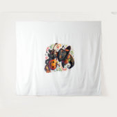 Bats Black Cat Witch Pet Wand Pumpkin Schattige Ha Wandkleed (Voorkant (horizontaal))