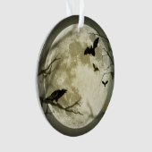 Bats by the Moon op Halloween Ornament (voorkant)