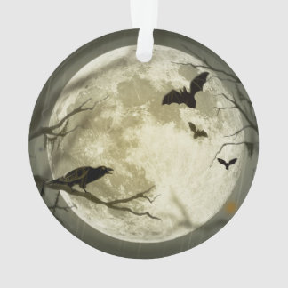 Bats by the Moon op Halloween Ornament