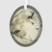 Bats by the Moon op Halloween Ornament (voorkant)