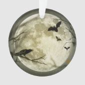 Bats by the Moon op Halloween Ornament (voorkant)