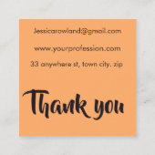 BATS CATS EN GHOSTHALLOEEN VIERKANTE VISITEKAARTJE (Achterkant)