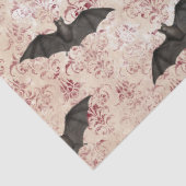 Bats en Bourgogne Damask-ontkoppeling Tissuepapier (Detail)