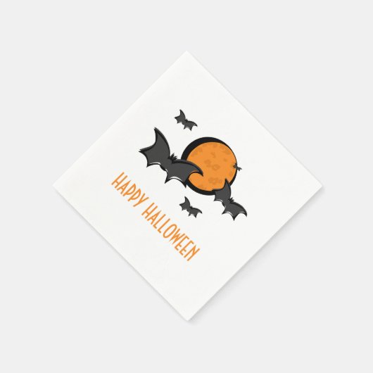 Bats en Moon Halloween Paper Napkins Servetten (Hoek)