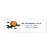Bats en Moon Halloween Return Address Labels (Voorkant)