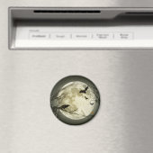 Bats fly Crow zit voor Halloween Full Moon Magneet (Insitu (Vaatwasser))