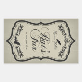 Bat's Fur Halloween Jar Sticker Label (Voorkant)