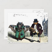 Bats gekleed als mensen briefkaart (Voorkant / Achterkant)