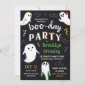 Bats & Ghosts Spooktacular Boo-Day Party Kaart (Voorkant)