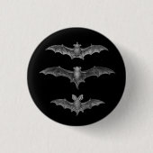 Bats Gothic Horror Punk Button Pin (Voorkant)