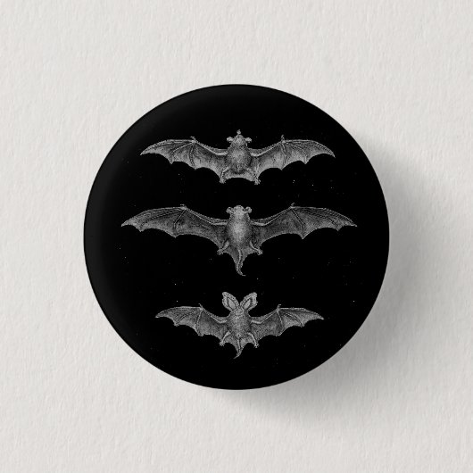  Bats Gothic Horror Punk Button Pin (Voorkant)