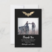 Bats Halloween Bruiloft Bedankkaart (Voorkant)