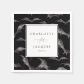 Bats Halloween Bruiloft Servet (Voorkant)