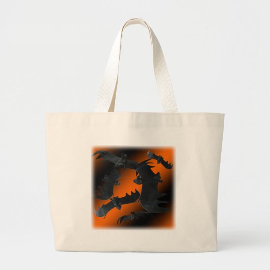 Bats Halloween Canvas Bag Grote Tote Bag (Voorkant)