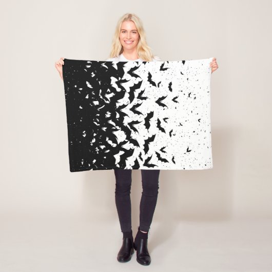 Bats Halloween Horror Vampire Fleece Deken (In situ)