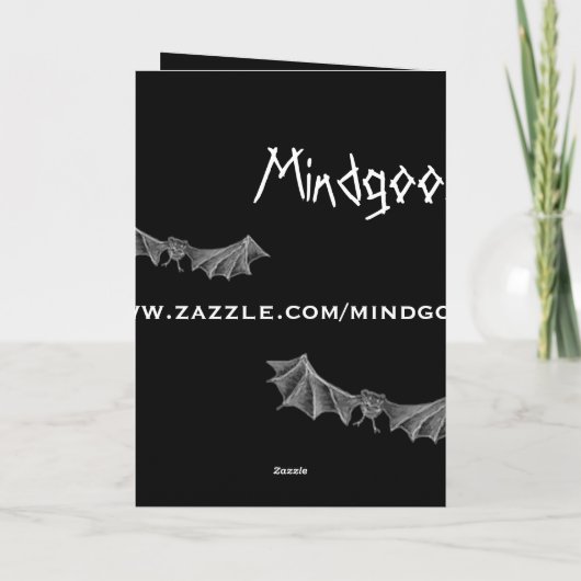 bats Halloween kaart (Achterkant)