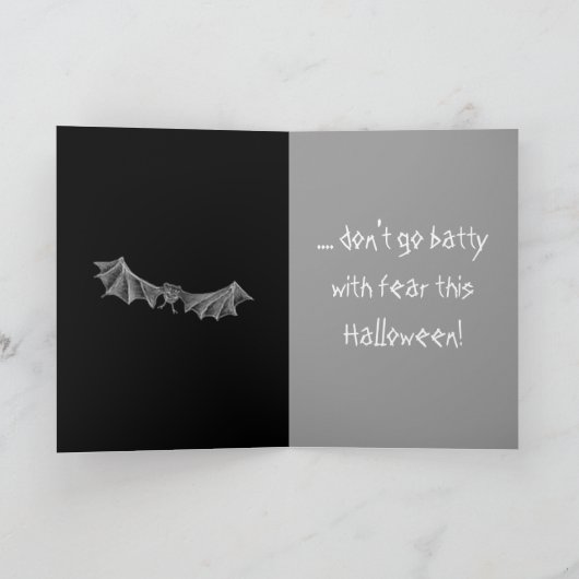 bats Halloween kaart (Binnen)