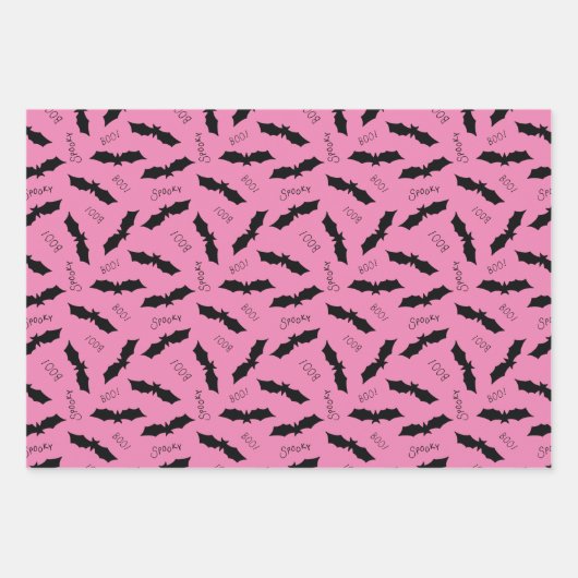 Bats Halloween Party Inpakpapier Vel (Voorkant 3)