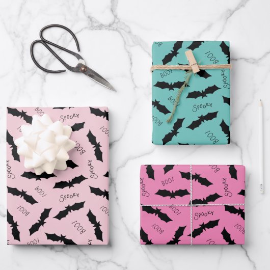 Bats Halloween Party Inpakpapier Vel (Voorkant)