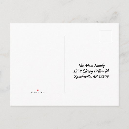 Bats Halloween Party Uitnodiging Briefkaart (Achterkant)