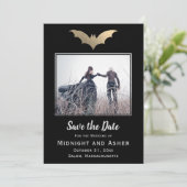 Bats Halloween Wedding Save the Date (Staand voorkant)