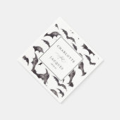 Bats Halloween Wedding - Wit Servet (Hoek)