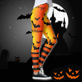 Bats Happy Halloween Leggings Yogabroek