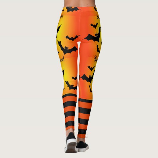 Bats Happy Halloween Leggings Yogabroek (Achterkant)