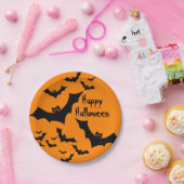Bats Happy Halloween Party Papieren Bordje (Feest)
